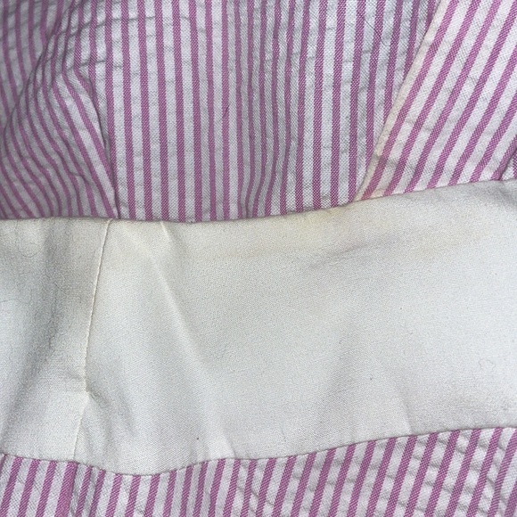 Lilly Pulitzer Marisa Seersucker Pink Halter Mini Dress Summer Striped Zipper - Picture 8 of 12